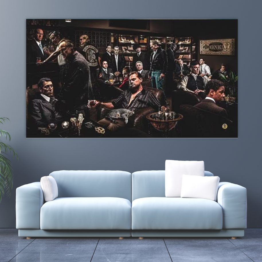 Godfather Scarface Character Wall Art: Movie Enthusiasts-MinimalisticDecor.com