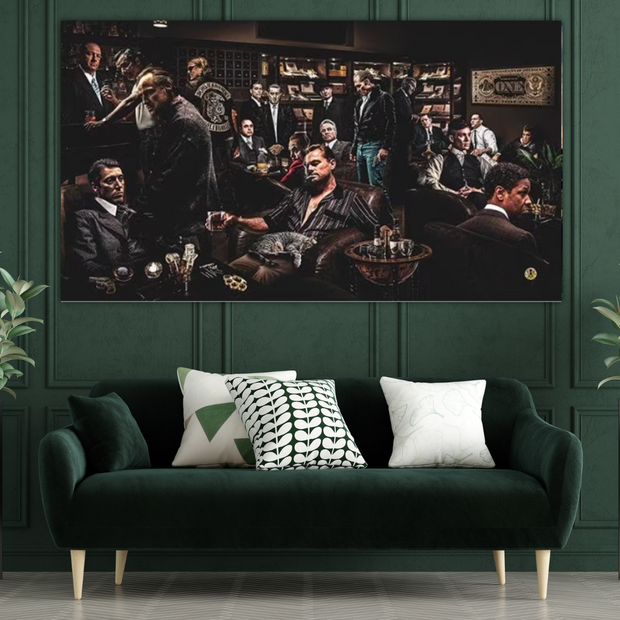 Godfather Scarface Character Wall Art: Movie Enthusiasts-MinimalisticDecor.com