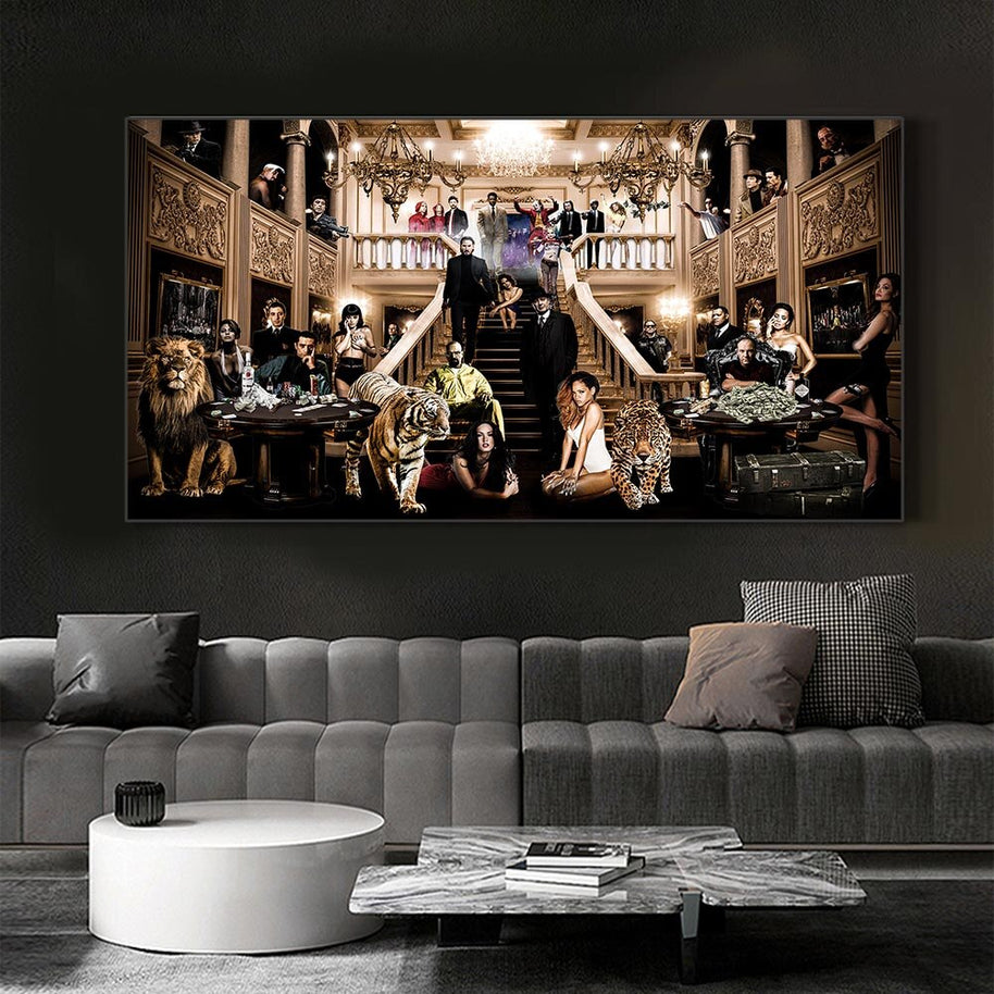 Godfather Scarface Legends Wall Art: Indulge in Crime Art-MinimalisticDecor.com