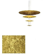 Gold Foil Brushed Nickel Lobby Chandelier-MinimalisticDecor.com