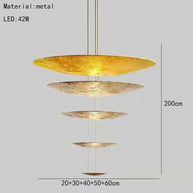 Gold Foil Brushed Nickel Lobby Chandelier-MinimalisticDecor.com