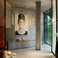 Gold Tubes LED Minimalistic Chandelier - Electroplated-MinimalisticDecor.com