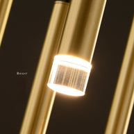 Gold Tubes LED Minimalistic Chandelier - Electroplated-MinimalisticDecor.com