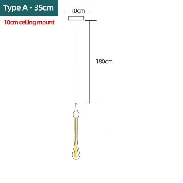 Gold Water Drop Crystal Pendant LED Chandelier Lighting-MinimalisticDecor.com