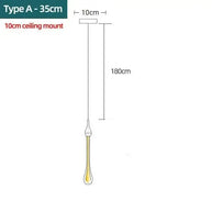 Gold Water Drop Crystal Pendant LED Chandelier Lighting-MinimalisticDecor.com