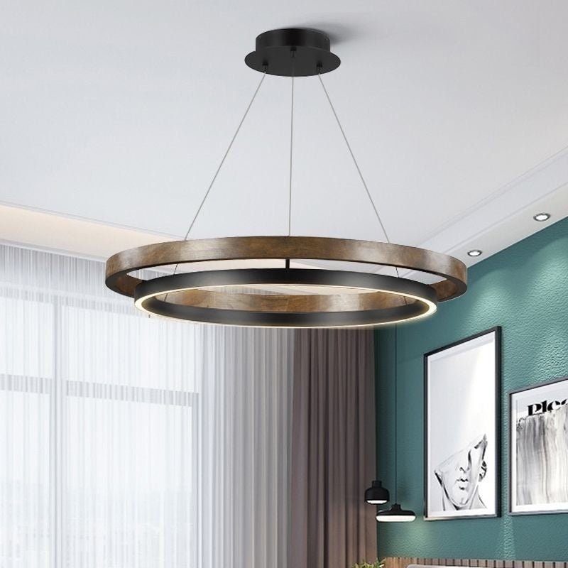 Grace LED Chandelier - Double Circular Chandelier-MinimalisticDecor.com
