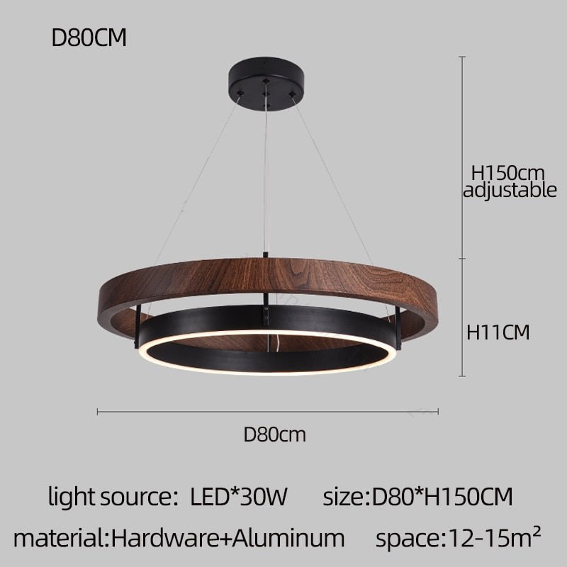 Grace LED Chandelier - Double Circular Chandelier-MinimalisticDecor.com