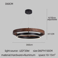 Grace LED Chandelier - Double Circular Chandelier-MinimalisticDecor.com