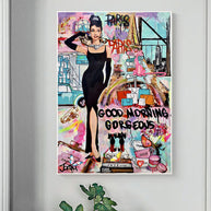 Graffiti Art Hepburn Canvas Wall Art-MinimalisticDecor.com