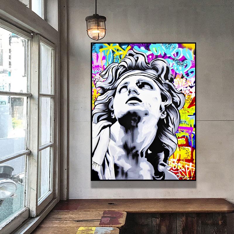 Graffiti Art of David Canvas Wall Art-MinimalisticDecor.com