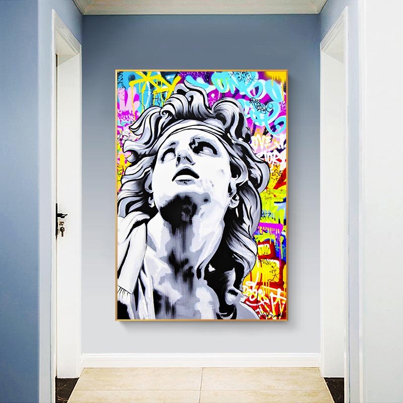 Graffiti Art of David Canvas Wall Art-MinimalisticDecor.com