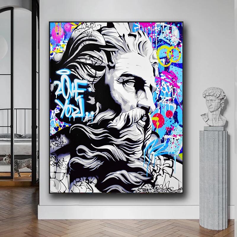 Graffiti Art of David Canvas Wall Art-MinimalisticDecor.com