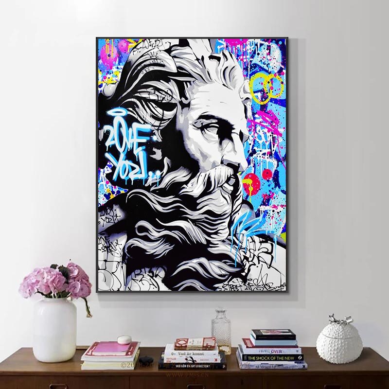 Graffiti Art of David Canvas Wall Art-MinimalisticDecor.com