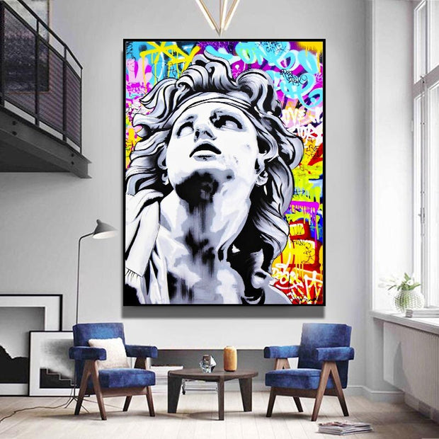 Graffiti Art of David Canvas Wall Art-MinimalisticDecor.com