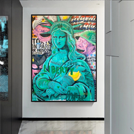 Graffiti Art Sculpture Statue Of Liberty Canvas Wall Art-MinimalisticDecor.com