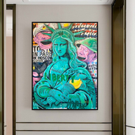 Graffiti Art Sculpture Statue Of Liberty Canvas Wall Art-MinimalisticDecor.com