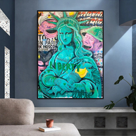 Graffiti Art Sculpture Statue Of Liberty Canvas Wall Art-MinimalisticDecor.com