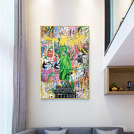 Graffiti Art Statue of Liberty Canvas Wall Art-MinimalisticDecor.com