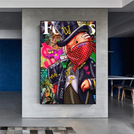 Graffiti Monopoly Rich Man Canvas Wall Art-MinimalisticDecor.com