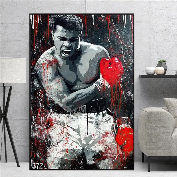 Graffiti Muhammad Ali Boxing King Sports Art-MinimalisticDecor.com