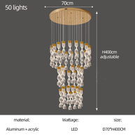 Grand Twirl Staircase Chandelier: Premium Lighting Solution-MinimalisticDecor.com