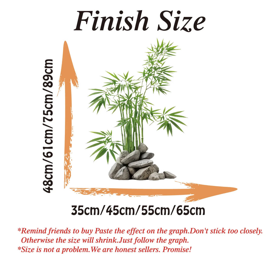 Green Bamboo Leaf Plant Wall Sticker – Vinyl Wall Decal-MinimalisticDecor