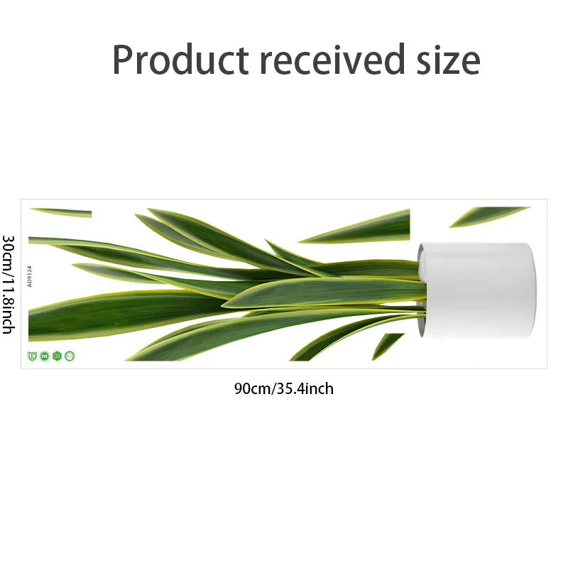 Green Plants Potted Wall Sticker – Removable PVC Wall Decal-MinimalisticDecor