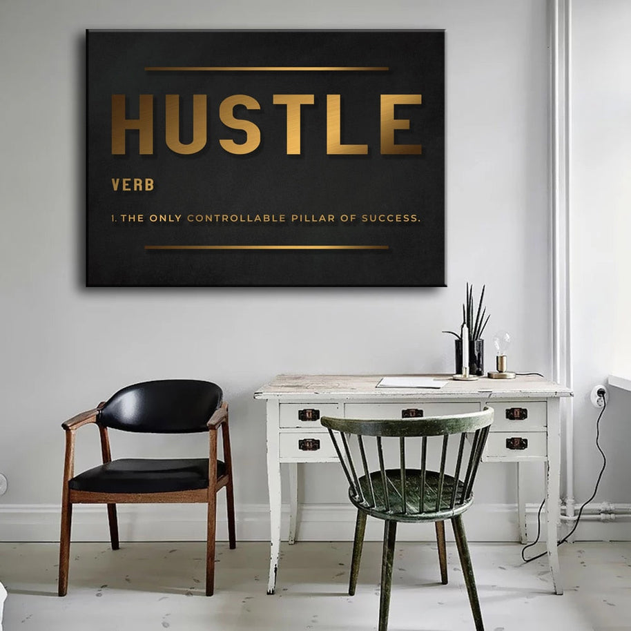 Grind Hustle Success Motivational Posters Canvas Wall Art-MinimalisticDecor.com