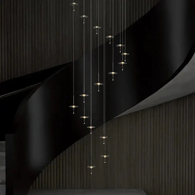 Hand Blown Crystal Glass Meteor Chandelier – Light for Hallways-MinimalisticDecor.com
