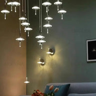 Hand Blown Crystal Glass Meteor Chandelier – Light for Hallways-MinimalisticDecor.com