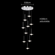 Hand Blown Crystal Glass Meteor Chandelier – Light for Hallways-MinimalisticDecor.com