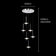 Hand Blown Crystal Glass Meteor Chandelier – Light for Hallways-MinimalisticDecor.com