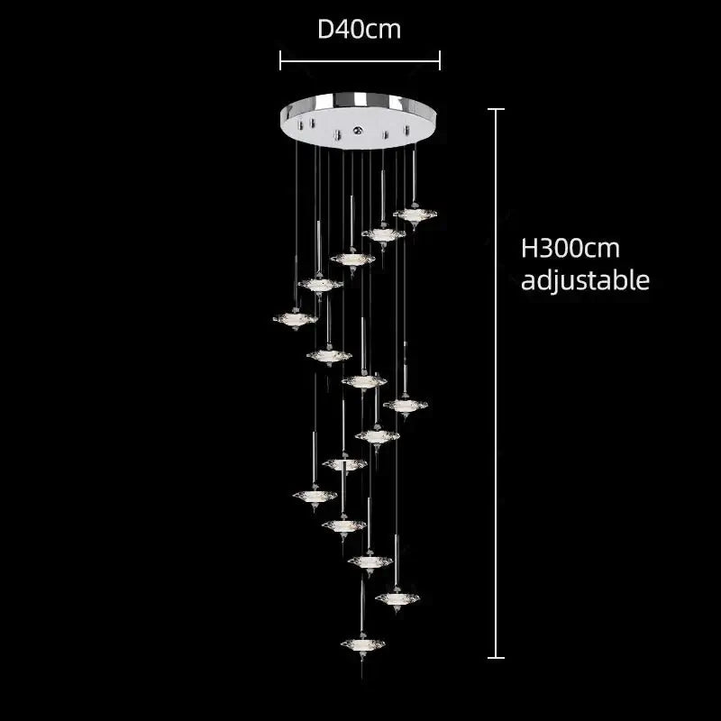 Hand Blown Crystal Glass Meteor Chandelier – Light for Hallways-MinimalisticDecor.com