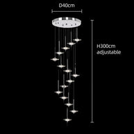 Hand Blown Crystal Glass Meteor Chandelier – Light for Hallways-MinimalisticDecor.com