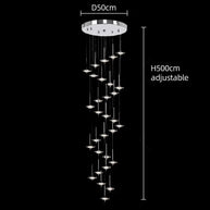 Hand Blown Crystal Glass Meteor Chandelier – Light for Hallways-MinimalisticDecor.com