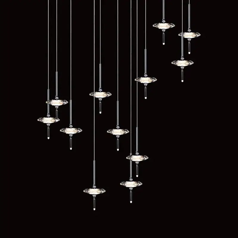 Hand Blown Crystal Glass Meteor Chandelier – Light for Hallways-MinimalisticDecor.com