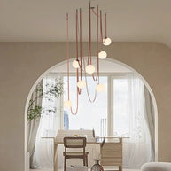 Hanging Belt Globes Chandelier – Unique Suspended Design-MinimalisticDecor.com