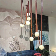 Hanging Belt Globes Chandelier – Unique Suspended Design-MinimalisticDecor.com