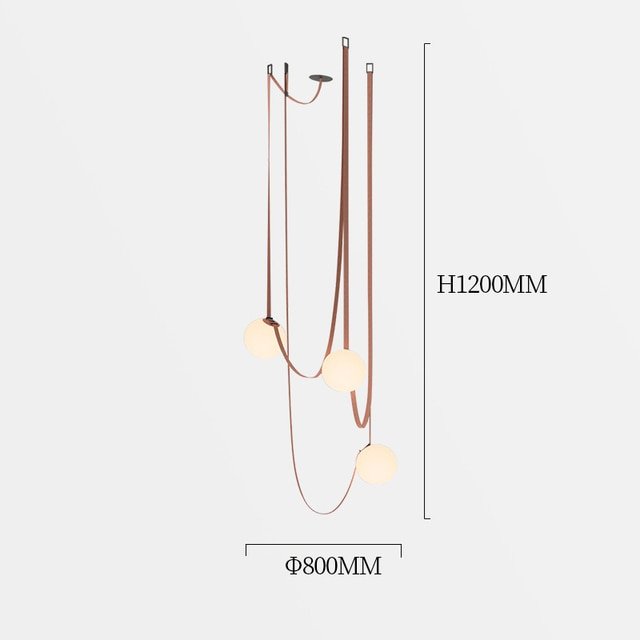Hanging Belt Globes Chandelier – Unique Suspended Design-MinimalisticDecor.com