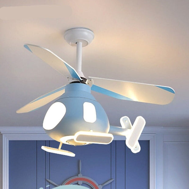 Helicopter Ceiling Light with Fan for Kids Room – Fun and Functional Lighting-MinimalisticDecor.com