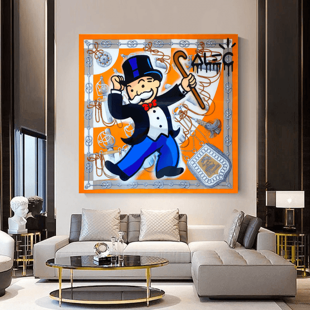 Hermes Collection: Alec Monopoly Wall Art-MinimalisticDecor.com
