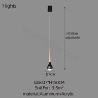 Hollow High Chandelier Light – Modern Aluminum LED Pendant for Stylish Interiors-MinimalisticDecor.com