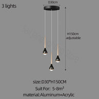 Hollow High Chandelier Light – Modern Aluminum LED Pendant for Stylish Interiors-MinimalisticDecor.com