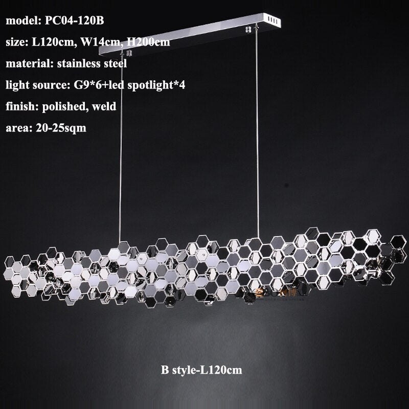 Honeycomb Chandelier - Elegant Lighting Fixture-MinimalisticDecor.com