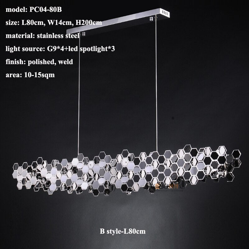 Honeycomb Chandelier - Elegant Lighting Fixture-MinimalisticDecor.com