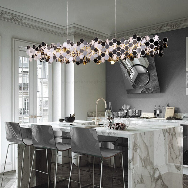 Honeycomb Chandelier - Elegant Lighting Fixture-MinimalisticDecor.com