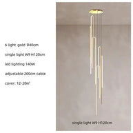 Hooked Bars Linear Staircase Chandelier Lighting-MinimalisticDecor.com