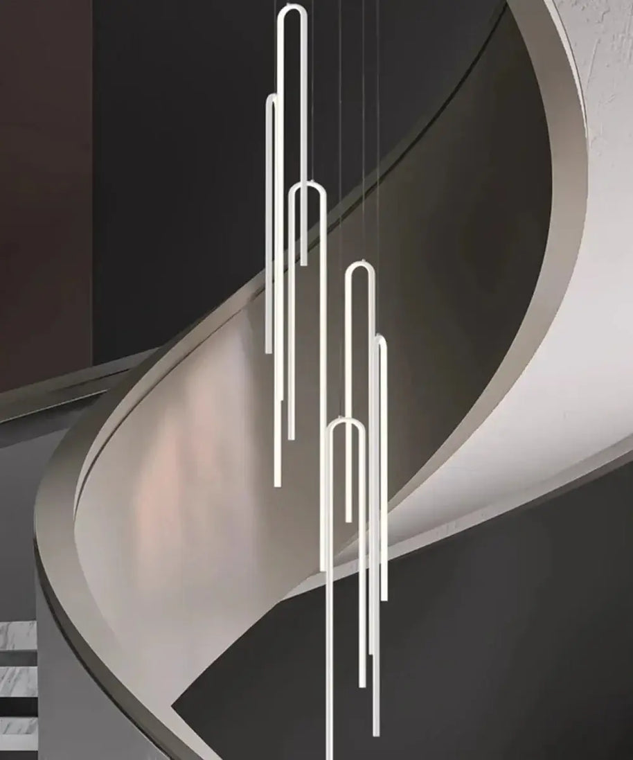 Hooked Bars Linear Staircase Chandelier Lighting-MinimalisticDecor.com