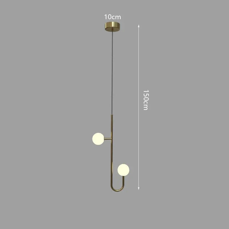 Hooked Globes Staircase Chandelier – Modern Pendant for Stairwells-MinimalisticDecor.com