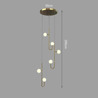 Hooked Globes Staircase Chandelier – Modern Pendant for Stairwells-MinimalisticDecor.com